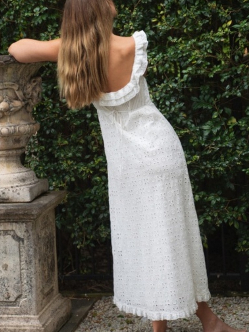 NWT Rixo Patsy Dress In Ivory eyelet Size US10 - Picture 4 of 17
